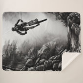 キャッチ空気 – マウンテンバイクデジタル鉛筆スケッチ シェルパブランケット (正面(横))