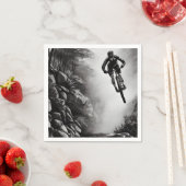 キャッチ空気 – マウンテンバイクデジタル鉛筆スケッチ スタンダードカクテルナプキン (インサイチュ)