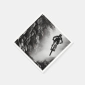 キャッチ空気 – マウンテンバイクデジタル鉛筆スケッチ スタンダードカクテルナプキン (角)