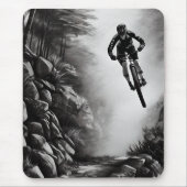 キャッチ空気 – マウンテンバイクデジタル鉛筆スケッチ マウスパッド (正面)