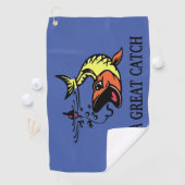 キャッチ素晴らし（黄色/オレンジ） V2 ゴルフタオル (インサイチュ)