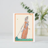 キャッチ蝶ジョージBarbierフランスのファッション ポストカード (スタンド正面)