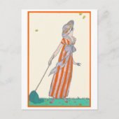 キャッチ蝶ジョージBarbierフランスのファッション ポストカード (正面)