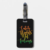 キャッチ飛行ではなく感覚引用文、黒人女性 ラゲッジタグ (裏面縦)