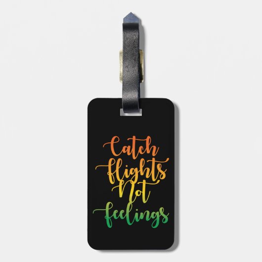 キャッチ飛行ではなく感覚引用文、黒人女性 ラゲッジタグ (裏面縦)