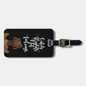 キャッチ飛行ではなく感覚引用文、黒人女性 ラゲッジタグ (正面横)