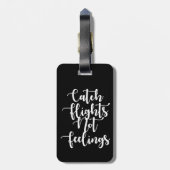 キャッチ飛行ではなく感覚引用文、黒人女性 ラゲッジタグ (裏面縦)