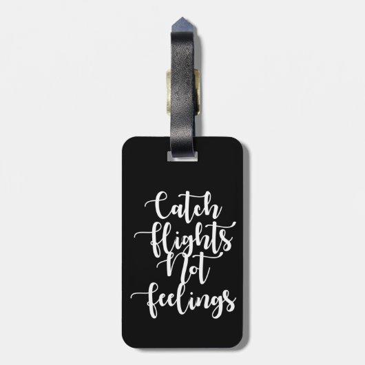 キャッチ飛行ではなく感覚引用文、黒人女性 ラゲッジタグ (裏面縦)