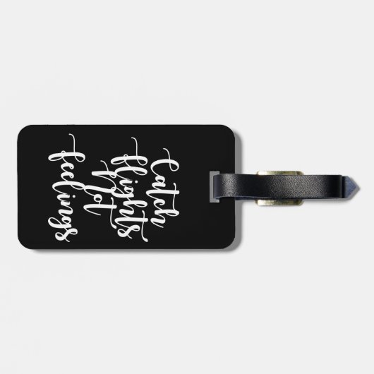 キャッチ飛行ではなく感覚引用文、黒人女性 ラゲッジタグ (裏面横)