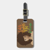 キャッチ飛行ではなく感覚、黒人女性、茶色 ラゲッジタグ (正面縦)
