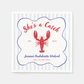 キャッチ・ザ・ロブスター・バチェロレッテ・パーティー スタンダードカクテルナプキン (正面)