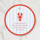 『キャッチ・ザ・ロブスター』赤と青の結婚前お披露目パーティー フェイバータグ (裏面)