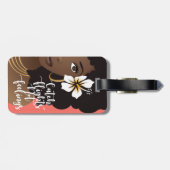 キャッチ・フライト感覚ではなく、黒い女性（花つき） ラゲッジタグ (裏面横)