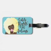 キャッチ・フライト感覚、黒人女性、ガム、青 ラゲッジタグ (裏面横)