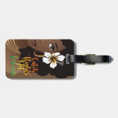 キャッチ・フライト感覚、黒人女性、ブラウン ラゲッジタグ (裏面横)