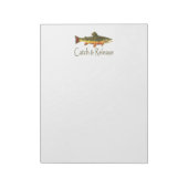 キャッチ&リリーストラウト魚釣り ノートパッド (回転)