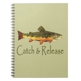キャッチ&リリーストラウト魚釣り ノートブック