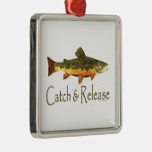 キャッチ&リリーストラウト魚釣り メタルオーナメント (右)
