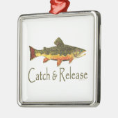 キャッチ&リリーストラウト魚釣り メタルオーナメント (左)