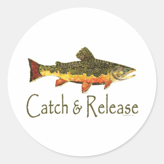 キャッチ&リリーストラウト魚釣り ラウンドシール (正面)