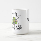 キャッチ&リリース魚釣りカエルのパッチ コーヒーマグカップ (中央)