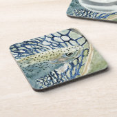 キャッチ&リリース魚釣りデザイン コースター (左側)