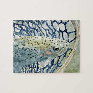 キャッチ&リリース魚釣りデザイン ジグソーパズル