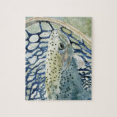 キャッチ&リリース魚釣りデザイン ジグソーパズル (縦)