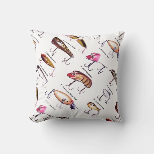 「キャッチ&リリース」 クッション (正面)