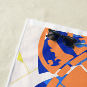 キャッチ。波。ウミガメ ビーチタオル (インサイチュ)