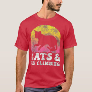キャッツおもしろいアイス登山ヴィンテージレトロホビー Tシャツ