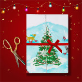 キャッツおもしろいウィンターワンダーランドホリデー ラッピングペーパーシート