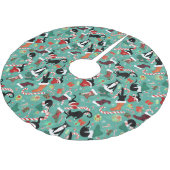 キャッツおもしろいクリスマスストッキング ブラッシュドポリエステルツリースカート (アングル)