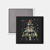 キャッツおもしろいクリスマスツリーティーオーナメントデコールギフト マグネット (正面/裏面)