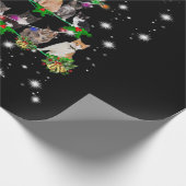 キャッツおもしろいクリスマスツリーティーオーナメントデコールギフト ラッピングペーパー (角)