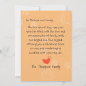 キャッツおもしろいクリスマスツリームワイクリスマスホリデー カード (裏面)