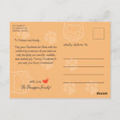 キャッツおもしろいクリスマスツリームワイクリスマスホリデー ポストカード (裏面)