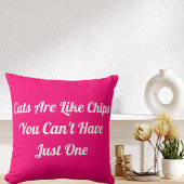 キャッツおもしろいパーソナライズされたクールペット引用文ピンク クッション