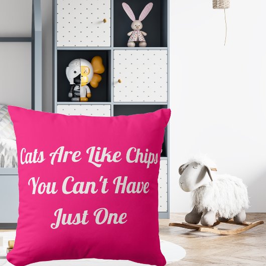 キャッツおもしろいパーソナライズされたクールペット引用文ピンク クッション