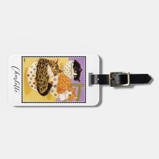 キャッツお洒落インボウル名前をカスタムする ラゲッジタグ (正面横)