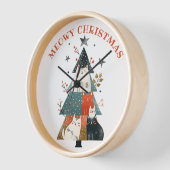 キャッツお洒落クリスマスツリーMeowyクリスマス子供部屋 壁時計 (傾斜)