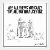 キャッツは全部か？スケッチスクエアのステッカー スクエアシール (正面)