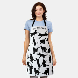 キャッツよくはしゃぐママキャットパーソナライズされたコラージュ エプロン