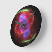 キャッツアイネブラ白熱［赤熱］光を放つ ラウンド壁時計 (傾斜)