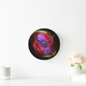 キャッツアイネブラ白熱［赤熱］光を放つ ラウンド壁時計 (ホーム)