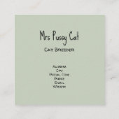 キャッツアンドフレンズウォーターカラーゴーアッシュイラストレーション スクエア名刺 (裏面)
