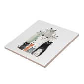 キャッツアンドフレンズウォーターカラーゴーアッシュイラストレーション タイル (側面)