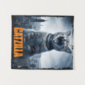 キャッツィラおもしろい猫ミームポスタータペストリー タペストリー (正面(横))