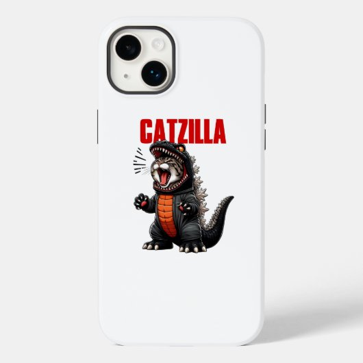キャッツィラおもしろい- Cat Godzilla Mashup Case-Mate iPhoneケース (裏面)