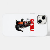 キャッツィラおもしろい- Cat Godzilla Mashup Case-Mate iPhoneケース (裏面 (横))